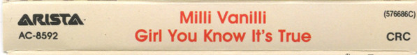 Milli Vanilli - Girl You Know It's True | Arista (AC-8592) - 2 Milli Vanilli - Girl You Know It's True | Arista (AC-8592) - 2