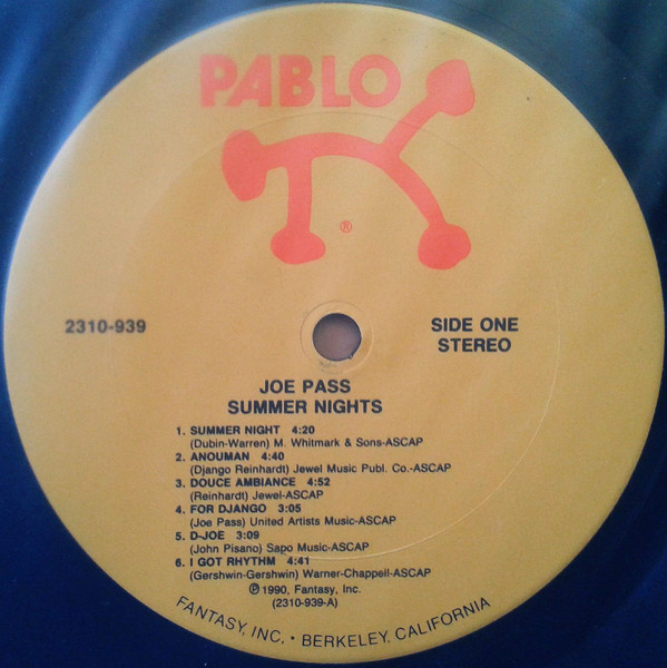 Joe Pass - Summer Nights | Pablo Records (2310-939) - 2 Joe Pass - Summer Nights | Pablo Records (2310-939) - 2