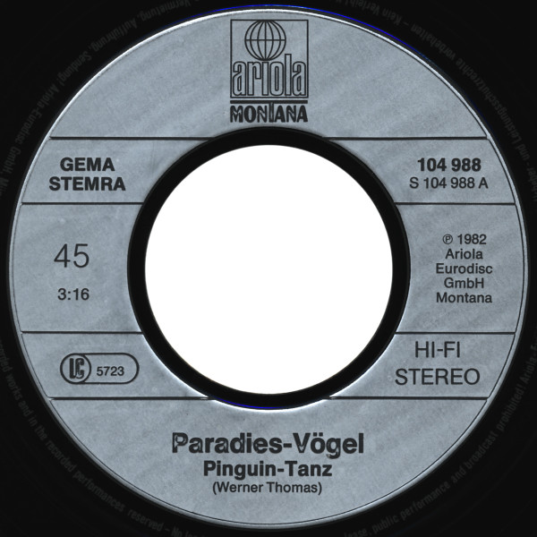 Paradiesvögel - Pinguin-Tanz | Ariola Montana (104 988-100) - 3