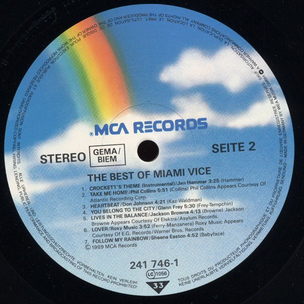 Various - The Best Of Miami Vice | MCA Records (241 746-1) - 4 Various - The Best Of Miami Vice | MCA Records (241 746-1) - 4