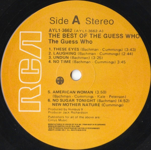 The Guess Who - The Best Of The Guess Who | RCA (AYL1-3662) - 3