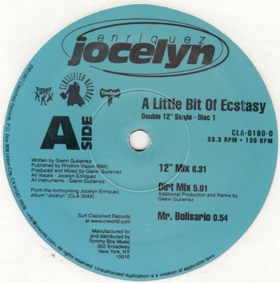 Jocelyn Enriquez - A Little Bit Of Ecstasy | Classified Records (CLA-0190-0) - 3