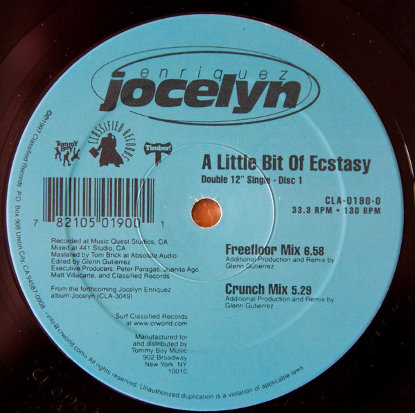 Jocelyn Enriquez - A Little Bit Of Ecstasy | Classified Records (CLA-0190-0) - 4