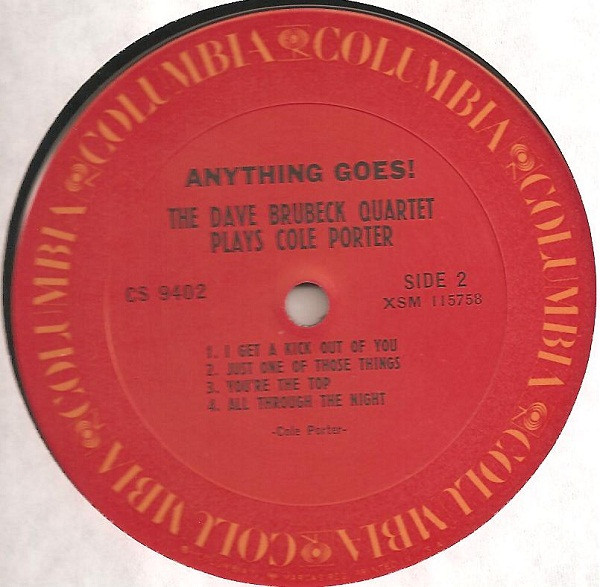 The Dave Brubeck Quartet - Anything Goes! The Dave Brubeck Quartet Plays Cole Porter | Columbia (CS 9402) - 3