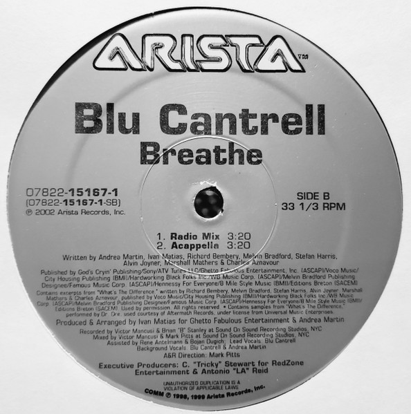 Blu Cantrell - Breathe | Arista (07822-15167-1) - 2