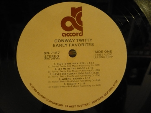 Conway Twitty - Early Favorites | Accord (SN-7167) - 3