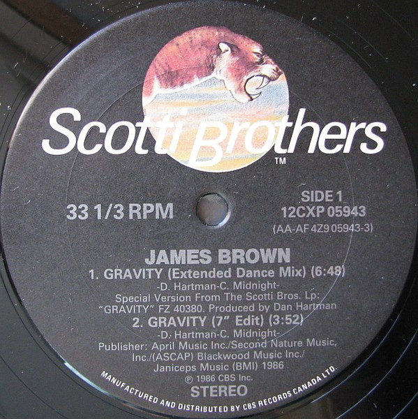 James Brown - Gravity [Vinyl] | Scotti Bros. Records (12CXP 05943) - 3