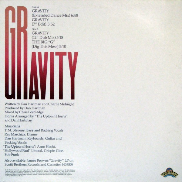 James Brown - Gravity [Vinyl] | Scotti Bros. Records (12CXP 05943) - 2