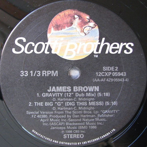 James Brown - Gravity [Vinyl] | Scotti Bros. Records (12CXP 05943) - 4