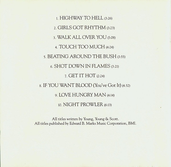 AC/DC - Highway To Hell CD | Atlantic (SD 19244-2) - 4
