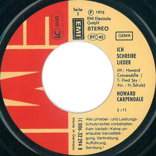 Howard Carpendale - Nimm Den Nächsten Zug | EMI (1C 006-32 294) - 4