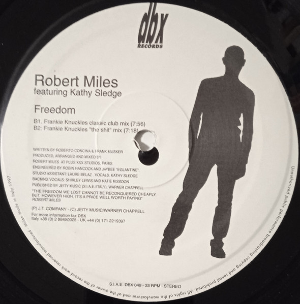 Robert Miles Featuring Kathy Sledge - Freedom | DBX Records (DBX 049) - 4 Robert Miles Featuring Kathy Sledge - Freedom | DBX Records (DBX 049) - 4