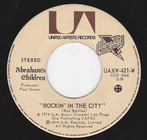 Abraham's Children - Rockin' In The City | United Artists Records (UAXW-421-W) - main Abraham's Children - Rockin' In The City | United Artists Records (UAXW-421-W) - main