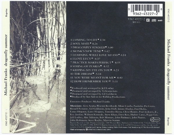 Michael Franks - Dragonfly Summer | Reprise Records (9362-45227-2) - 2 Michael Franks - Dragonfly Summer | Reprise Records (9362-45227-2) - 2