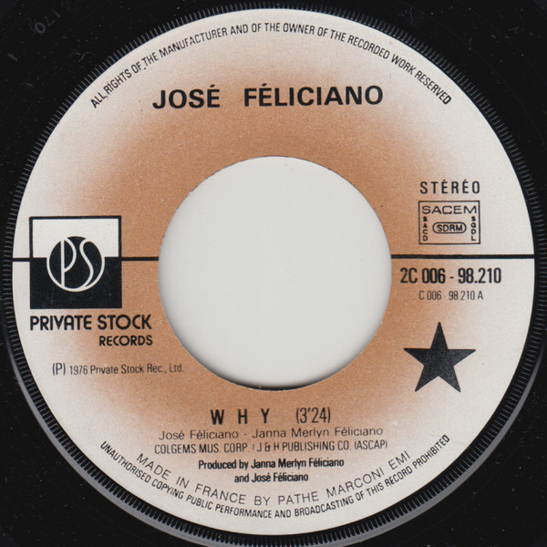 José Feliciano - Why | Private Stock (2C 006-98.210) - 3 José Feliciano - Why | Private Stock (2C 006-98.210) - 3