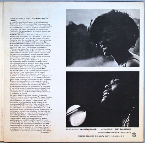 Dionne Warwick - Dionne Warwick's Golden Hits - Part One | Scepter Records (SPS 565) - 3