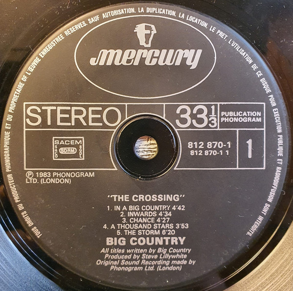 Big Country - The Crossing | Mercury (812 870-1) - 3