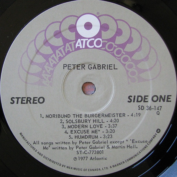 Peter Gabriel - Peter Gabriel | ATCO Records (SD 36-147) - 3