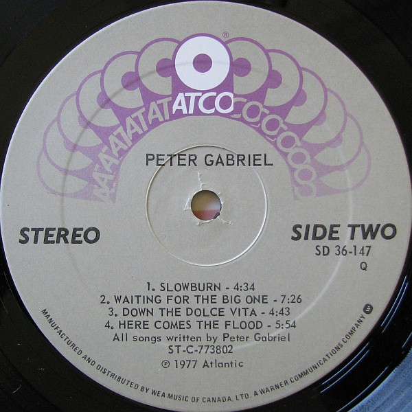 Peter Gabriel - Peter Gabriel | ATCO Records (SD 36-147) - 4