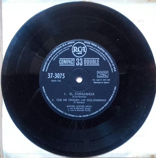 Miguel Aceves Mejia - Canciones Populares Mejicanas | RCA (37-3075) - 3