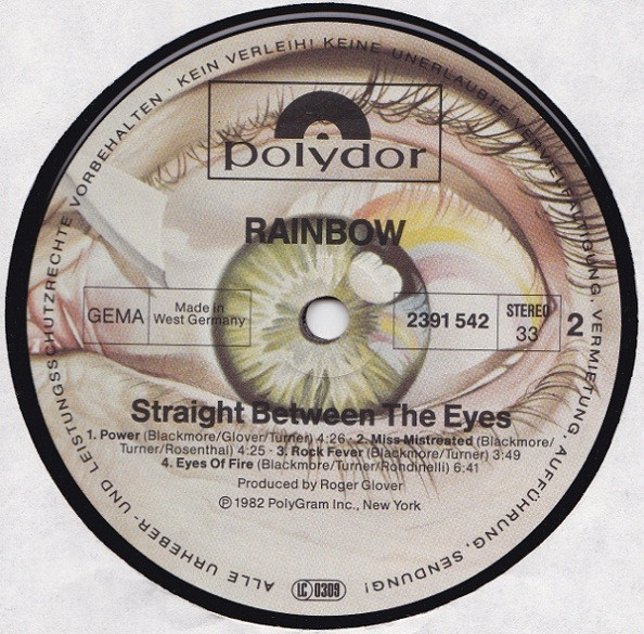 Rainbow - Straight Between The Eyes | Polydor (2391 542) - 3