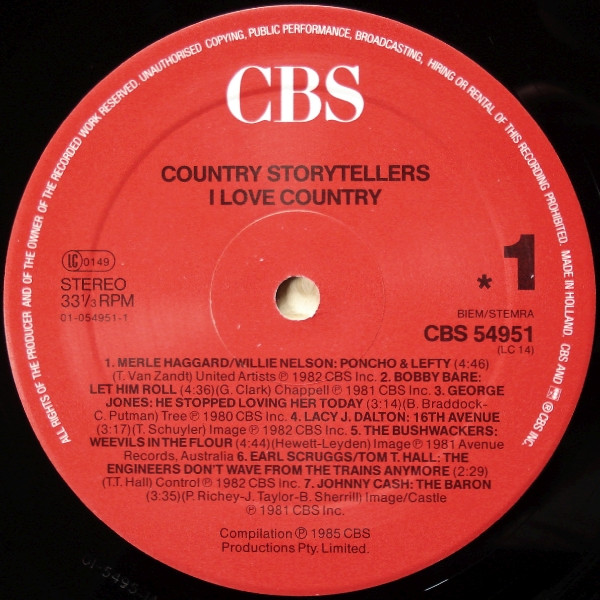 Various - Country Storytellers - I ❤ Country | CBS (54951) - 3