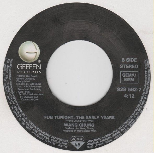 Wang Chung - Everybody Have Fun Tonight | Geffen Records (928 562-7) - 4
