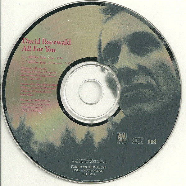David Baerwald - All For You | A&M Records (CD 18028) - 2