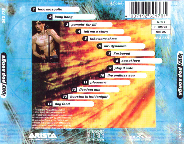 Iggy Pop - Pop Songs | Arista (262 178) - main
