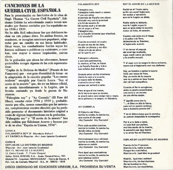 Canciones De La Guerra Civil Española