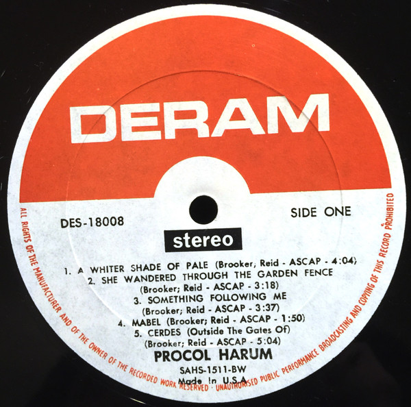 Procol Harum - Procol Harum | Deram (DES 18008) - 2