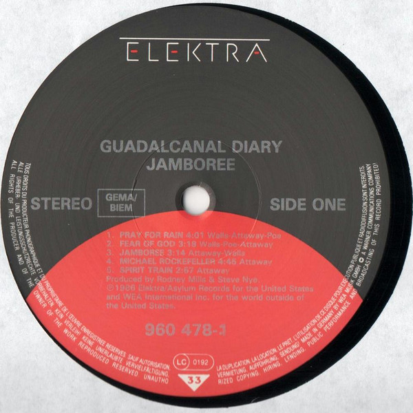 Guadalcanal Diary - Jamboree | Elektra (960 478-1) - 3