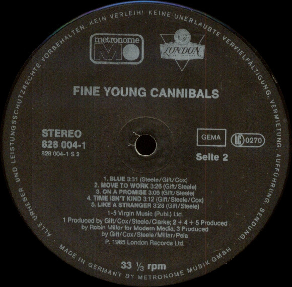 Fine Young Cannibals - Fine Young Cannibals | Metronome (828004-1 ME) - 4