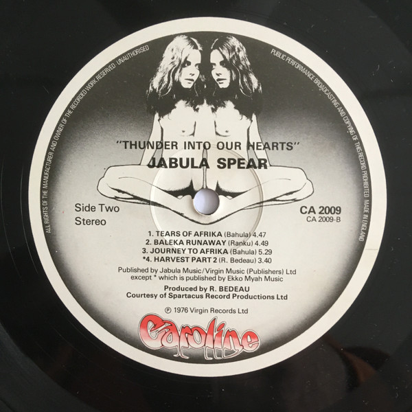 Jabula - Thunder Into Our Hearts | Caroline Records (CA 2009) - 4