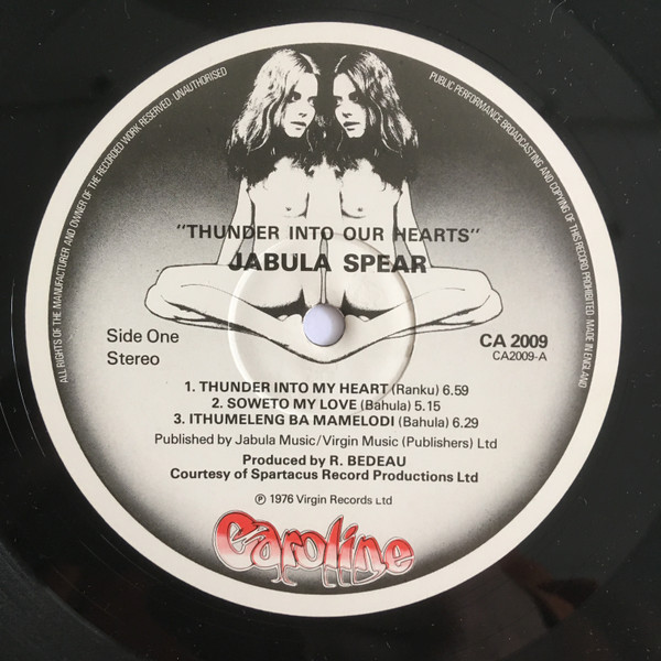 Jabula - Thunder Into Our Hearts | Caroline Records (CA 2009) - 3