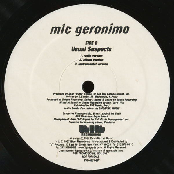 Mic Geronimo - Nothin' Move But The Money | Blunt Recordings (TVT-4931-OP) - 3
