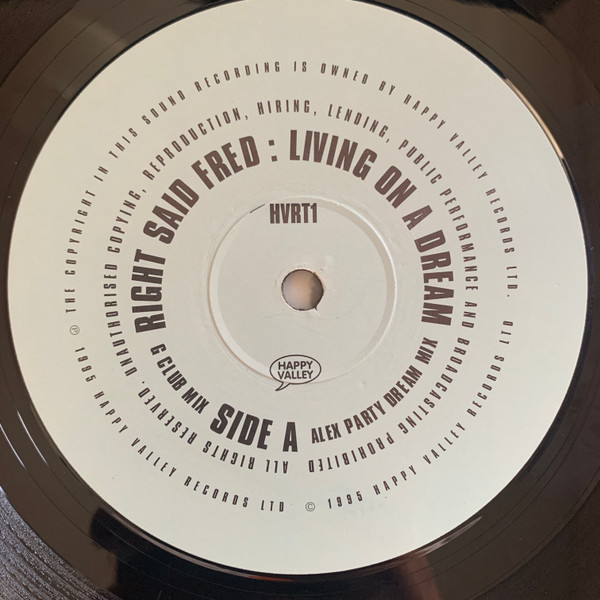 Right Said Fred - Living On A Dream | Happy Valley Records (HVRT1) - 3