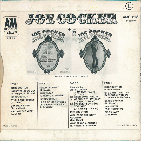 Joe Cocker - Cry Me A River | A&M Records (AMS 818) - 2 Joe Cocker - Cry Me A River | A&M Records (AMS 818) - 2