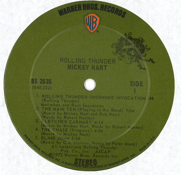 Mickey Hart - Rolling Thunder | Warner Bros. Records (BS 2635) - 3 Mickey Hart - Rolling Thunder | Warner Bros. Records (BS 2635) - 3