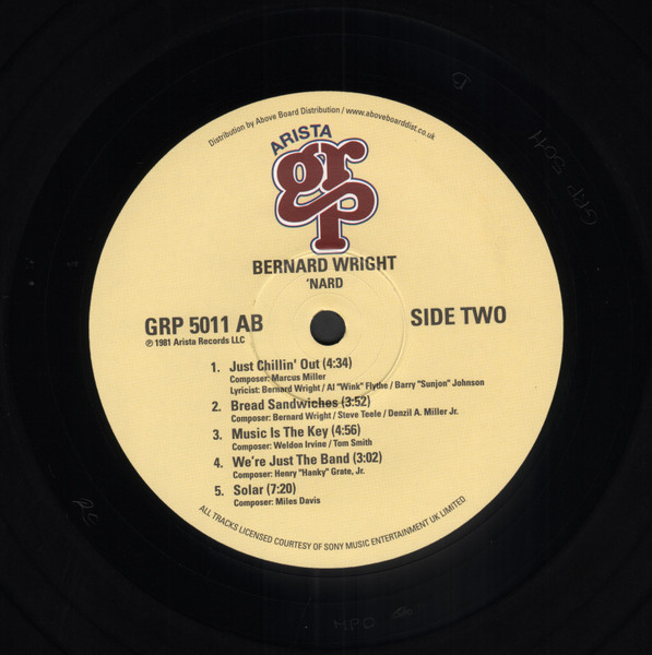 Bernard Wright - 'Nard | Arista GRP (GRP 5011) - 4