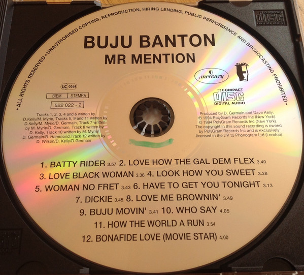 Buju Banton - Mr. Mention | Mercury (522 022-2) - 3 Buju Banton - Mr. Mention | Mercury (522 022-2) - 3
