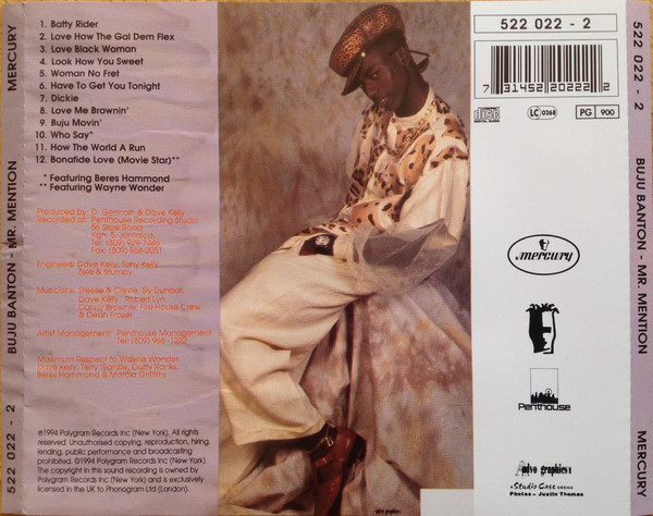 Buju Banton - Mr. Mention | Mercury (522 022-2) - 2 Buju Banton - Mr. Mention | Mercury (522 022-2) - 2