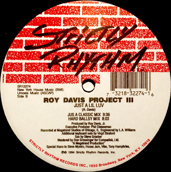 Roy Davis Jr. - Clap Your Hands / Just A Lil Luv | Strictly Rhythm (SR12274) - 2 Roy Davis Jr. - Clap Your Hands / Just A Lil Luv | Strictly Rhythm (SR12274) - 2