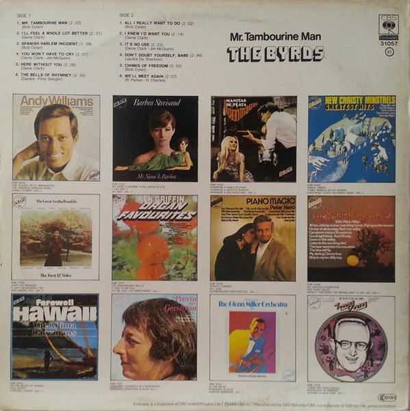 The Byrds - Mr. Tambourine Man | Embassy (EMB 31057) - 2