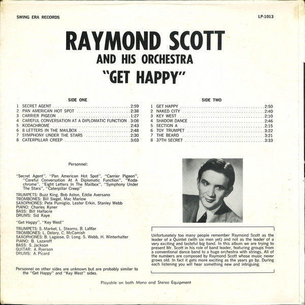 Raymond Scott And His Orchestra - Get Happy | Swing Era Records (LP-1013) - 2