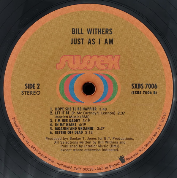Bill Withers - Just As I Am | Sussex (SXBS 7006) - 4