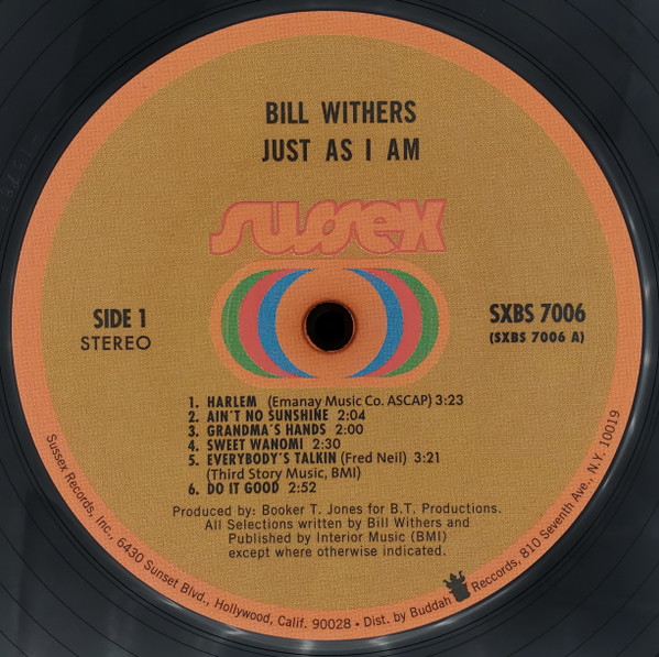 Bill Withers - Just As I Am | Sussex (SXBS 7006) - 3