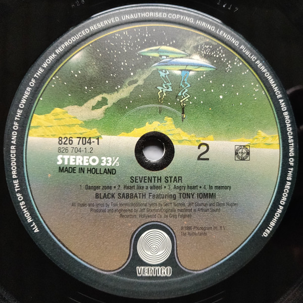 Black Sabbath Featuring Tony Iommi - Seventh Star | Vertigo (826 704-1) - 4