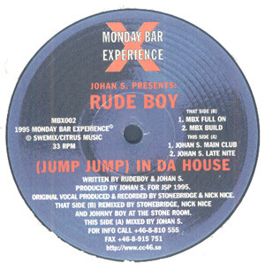 Johan S. Presents Rude Boy - (Jump Jump) In Da House | Monday Bar Experience (MBX 002) - main