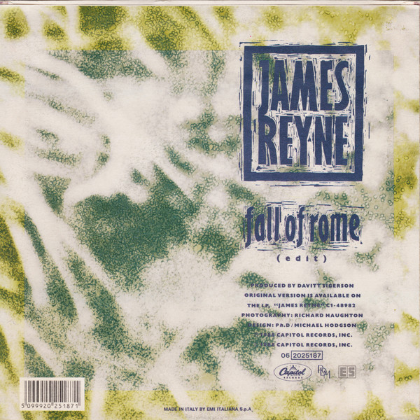 James Reyne - Fall Of Rome | Capitol Records (06 2025187) - 2 James Reyne - Fall Of Rome | Capitol Records (06 2025187) - 2